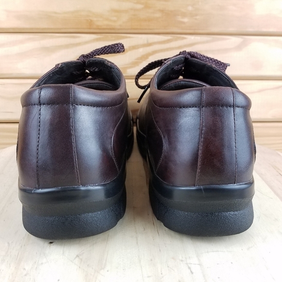 Apex B2060M Brown Leather Comfort Casual Shoes Lace-up Oxfords Men's 10M - Picture 9 of 11